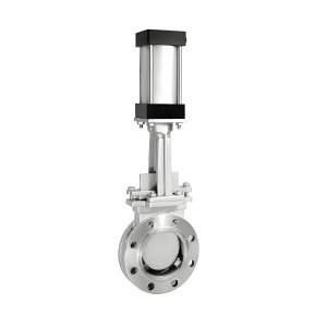 氣動對夾式刀閘閥PNI.0 DN200的，材質(zhì)碳鋼